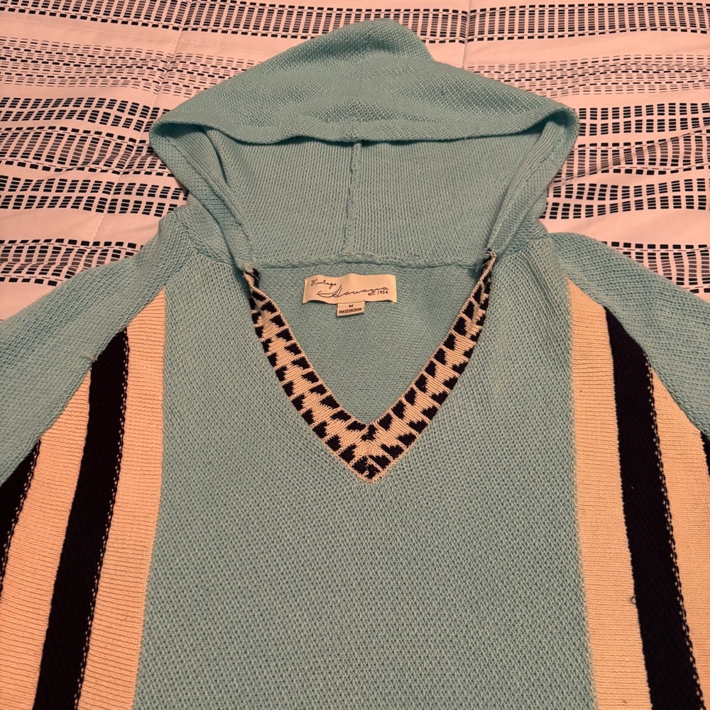 Vintage Havana Baja long sleeve knit hoodie Size M - Picture 4 of 6